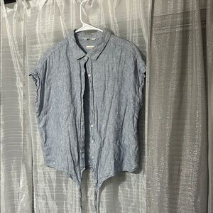 Weatherproof Blue Button-Up Women's Top